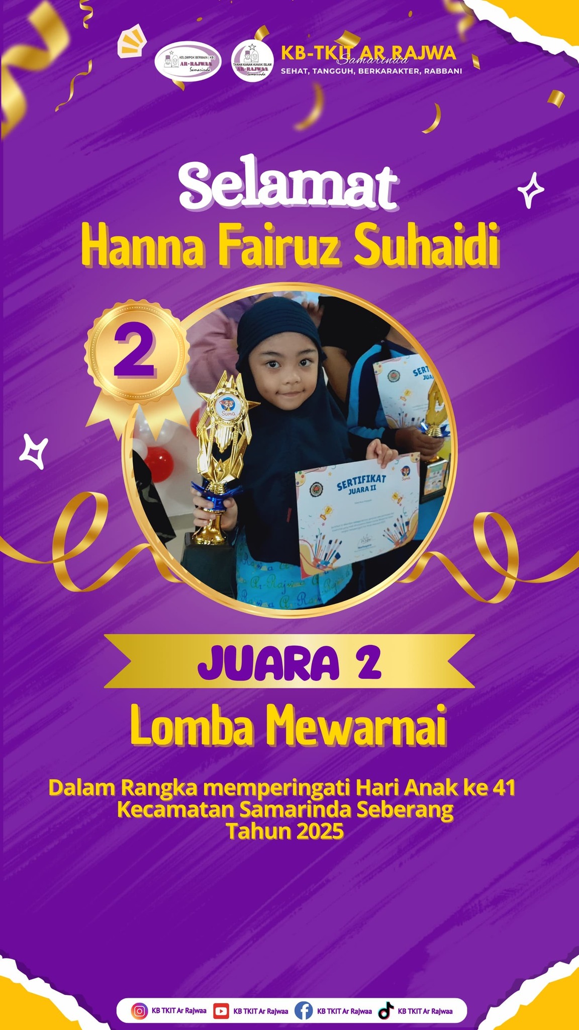 Selamat untuk ananda kami